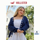 HOLLISTER25春秋款甜美鏤空外搭針織開衫外套女裝KI350-5035 海軍藍(lán) XXS (160/80A)