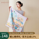 寶石蝶真絲絲巾桑蠶絲杭州絲綢小方巾女圍巾媽媽生日禮物禮盒/浪漫幻想1