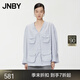 JNBY/江南布衣【UPF50+】夏季女裝防曬服夾克女寬松通勤5O4615840 055/淺灰白 S