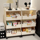加度零食置物架小推車(chē)收納架子落地多層客廳整理架帶輪移動(dòng)儲物架