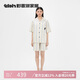 野獸派家居（tbh）明星同款都市野獸黑豹天絲棉家居服套裝短款白色 XL