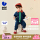 Mini Balabala迷你巴拉男童女童長袖套裝寶寶休閑嬰兒衣服套裝學(xué)院兩件套 深藍(lán)80877 100