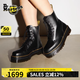 馬丁大夫（Dr.Martens）博士Jadon英倫秋季亞比靴光面皮黑色厚底女馬丁靴 黑色 38