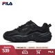 斐樂（FILA）男女同款跑步鞋舒適輕便慢跑透氣休閑運動鞋七夕送掠奪者情侶鞋 黑-BK【女款】 38