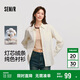 森馬（Semir）長袖襯衫女冬中長款寬松純棉燈芯絨純色襯衣通勤上衣101724105001