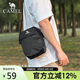 駱駝（CAMEL）戶外運(yùn)動(dòng)單肩包男女斜挎包健身小包休閑挎包騎行包單肩背包潮黑色