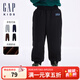 Gap【大小童同款】男女童抓絨針織褲兒童衛褲641850 黑色 100 cm(2-3歲) 亞洲尺碼