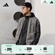 adidas經(jīng)典休閑三條紋長(cháng)袖套裝男女秋季阿迪達斯官方輕運動(dòng)   深灰 (偏小，推薦買(mǎi)大1碼)   L
