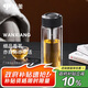 萬象（WANXIANG）雙層玻璃杯經(jīng)典皮紋V21RL商務(wù)辦公禮盒泡茶杯480ML大容量家用水杯