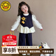 G.DUCKKIDS小黃鴨童裝女童春秋款套裝2025新款兒童女孩寶寶秋季秋裝早秋衣服 圖片色三件套 130 (建議115-125cm 5.2-7周歲)