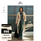 H's氣質(zhì)高端女士女裝簡(jiǎn)約英倫風(fēng)雙排扣長(cháng)款廓形風(fēng)衣 白沙色 M