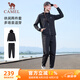 駱駝（CAMEL）連帽休閑運(yùn)動(dòng)服女款長(zhǎng)袖束腳兩件套裝 J24CA8L6668 幻影黑 XL