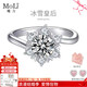 MoLi18K金人工培育鉆石戒指冰雪皇后一克拉大鉆戒求婚鉑金戒指上海IGI 18k金培育鉆D/VVS/3EX/上海IGI證 1克拉