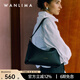 萬(wàn)里馬新款腋下女包休閑通勤牛皮女包時(shí)尚單肩斜挎包手提包送女友禮物 黑色