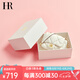 HR赫蓮娜包包女包頭層牛皮單肩斜挎女褶皺包女菱格包禮盒七夕禮物 米白色禮盒款