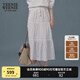 Teenie Weenie小熊半身裙女2025年夏季新款法式蕾絲鏤空花邊長裙 象牙白 L