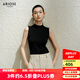 艾諾絲雅詩【商場同款】2025夏季新品簡約三醋酸女式針織衫無袖上衣40518183 黑色 M