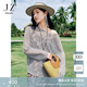玖姿·安娜蔻【絕世名伶】松弛感亮片漁網(wǎng)落肩針織衫2025夏季新款 淺藍 S