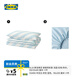 宜家（IKEA）斯洛希亞床上套件被套枕套條紋學(xué)生單人夏季現代簡(jiǎn)約 150x200cm 被套和枕套+床笠0.9×2m