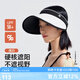 VVC成毅推薦防曬遮陽(yáng)帽空頂帽遮臉?lè )雷贤饩€(xiàn)遮陽(yáng)女帽子成人款-撞白