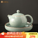 金鑲玉冰片汝窯西施壺 功夫茶具陶瓷茶壺開(kāi)片冰裂泡茶壺家用 陳為勤手作