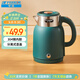 半球（PESKOE）電水壺燒水壺電熱水壺 1.5L 雙層防燙開(kāi)水壺 304不銹鋼熱水壺 DF1515A-04 綠色