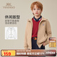 英氏（YEEHOO）兒童外套男女童衛(wèi)衣中大童裝連帽上衣吸濕排汗基礎(chǔ)秋裝 卡其 150