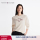 TOMMY HILFIGER25新款春夏女裝純棉花體字母刺繡無(wú)帽圓領(lǐng)套頭衫衛(wèi)衣43844 米白色Z00 M