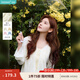 茵曼（INMAN）章若楠同款歐若風(fēng)法式吊帶連衣裙2025夏季新品女裝淡鵝黃色裙子 杏色針織衫-18528632 M