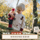 white wheat【新年限定】男童女童新年圣誕毛衣2024秋冬兒童蛇年開衫 米白 100