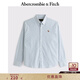 Abercrombie & Fitch【牛津襯衫】經(jīng)典小麋鹿圖案男裝25春夏美式長(cháng)袖襯衫125-5083 藍色細條紋 XL (180/116A)