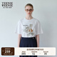 Teenie Weenie小熊女裝簡約時尚夏季圓領短袖T恤多巴胺白色上衣 象牙白 L (170)