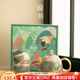陶羽琺瑯彩國潮孔雀功夫茶具一壺兩杯家用泡茶壺陶瓷小套裝泡茶器喝茶 國潮孔雀韻龍旦壺3入