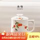 三旬釉下彩手繪馬克杯創(chuàng  )意帶蓋陶瓷泡茶水杯女生辦公室家用杯子