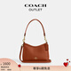 蔻馳（COACH）【禮物】新款?yuàn)W萊女士牛皮革L(fēng)AUREL小號(hào)單肩斜挎包休閑通勤流浪包 IM/棕黃色