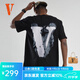 VLONESmokeDemonAngel煙霧惡魔天使V字短袖T恤男女同款 VLTE2001黑天使 XL
