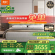 喜臨門真皮雙人大床現(xiàn)代簡(jiǎn)約風(fēng)主臥臥室婚床家具 暖暖[床架] 銀鼠灰+白騎士plus床墊 1.8*2米