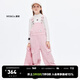 little MO&Co.親子裝 童裝春秋裝女童背帶褲粉色女孩連體褲長(cháng)褲兒童 柔粉色 120