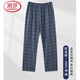 浪莎純棉睡褲男休閑長(cháng)褲薄款秋季2025年新款大碼可外穿寬松格子家居褲