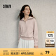 Semir衛(wèi)衣女純色半開襟衣服溫柔百搭秋休閑風(fēng)寬松落肩套頭衫ins潮 夢幻粉60394 L