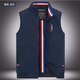 Polosport美國保羅polo馬甲男春秋冬款馬夾外套男立領(lǐng)加厚保暖坎肩背心男潮 藍色薄款 XL