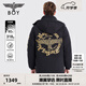 BOY LONDON潮牌極寒系列長(zhǎng)款羽絨服23秋冬老鷹刺繡保暖外套N26901 黑色 L
