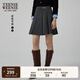 Teenie Weenie小熊女裝秋季學院通勤甜美少女感百褶半身短裙A字裙 灰色 S (160)