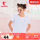 喬丹QIAODAN短袖T恤女夏季圓領(lǐng)針織休閑上衣女士運動(dòng)t寬松棉t 白色 2XL