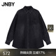 江南布衣（JNBY）春秋季女裝襯衫棉質(zhì)純色翻領(lǐng)牛仔寬松百搭休閑通勤 998/牛仔深灰 M