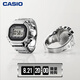 卡西歐（CASIO）50周年紀念款 限定戒指手表禮盒 液晶顯示LED照明 CRW-001-1PR 【戒指手表禮盒】