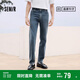 森馬森柔牛仔牛仔褲男夏顯高小直筒褲子通勤長(cháng)褲103324124102A