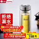 希諾（HEENOOR）玻璃杯雙層水杯男帶過濾網(wǎng)保溫泡茶杯車載水晶杯防燙隔熱專用禮物 經(jīng)典小熊-9302-345ml