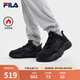 斐樂（FILA）官方火星2加絨復古跑步鞋男鞋冬季新款黑色老爹鞋潮鞋 黑-BK 40
