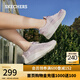 斯凱奇（Skechers）女鞋秋季透氣增高休閑鞋緩震軟底運動(dòng)鞋女時(shí)尚板鞋跑步鞋117224 薰衣草色/LAV 37.5